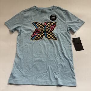 Hurley Big‎ Boy's Size Small Blue Short Sleeve Logo T-Shirt Graphic Tee